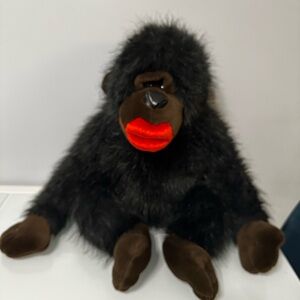NWOT Plush Gorilla Toy with Big Red Lips